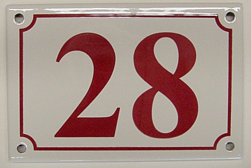 House Number Rectangel white enamel plate with 2 Mooron numbers 200mm wide x 100mm high   $110